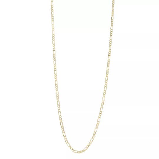 Karrbear - Wholesale Link & Chain Necklace - Real 14K Genuine Yellow Gold Figaro Necklace Chain