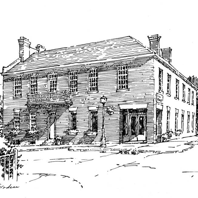 The Kyle House - Ink Sketch for wholesale by Peter Giraudeau