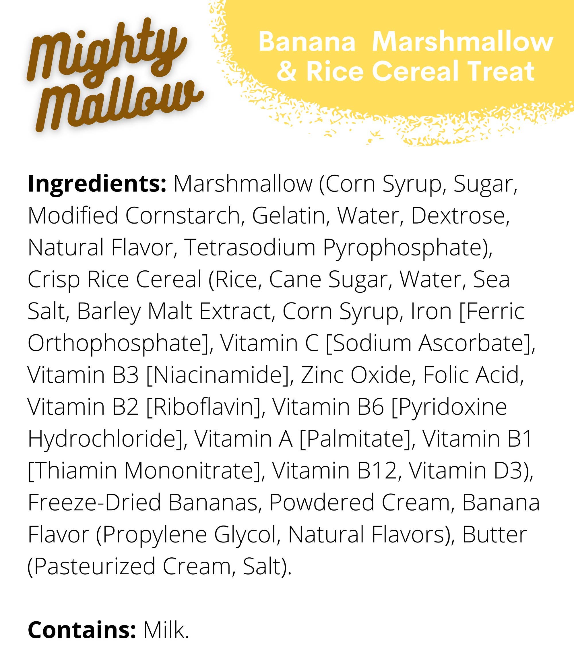 Mighty Mallow Crispie Treats - Wholesale Marshmallow - Banana Pudding Crispie Treat2