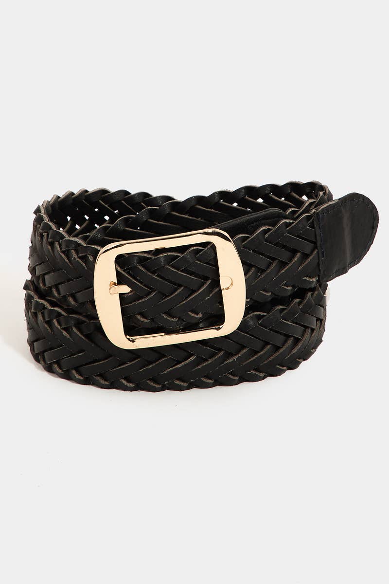 Collections by Fame Accessories - Wholesale Belt - Women's -  Braided Vegan Leather Belt4