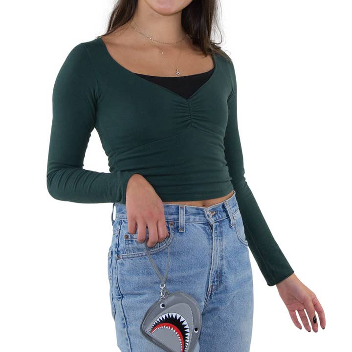 COMECO INC - Wholesale Wallet - Women's - Scary Shark Wristlet with Chained Bloody Hand in Vinyl Material6