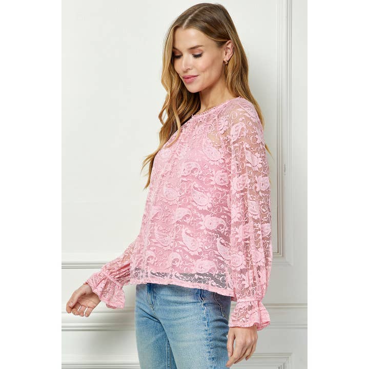 Winslow Collection - Wholesale Blouse - Women's - VINTAGE GRACE LACE TOP WITH CAMI LINING4