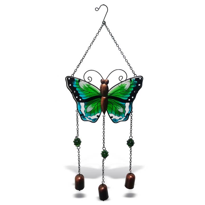 Wind Chime - Green Butterfly for wholesale by Cota Global