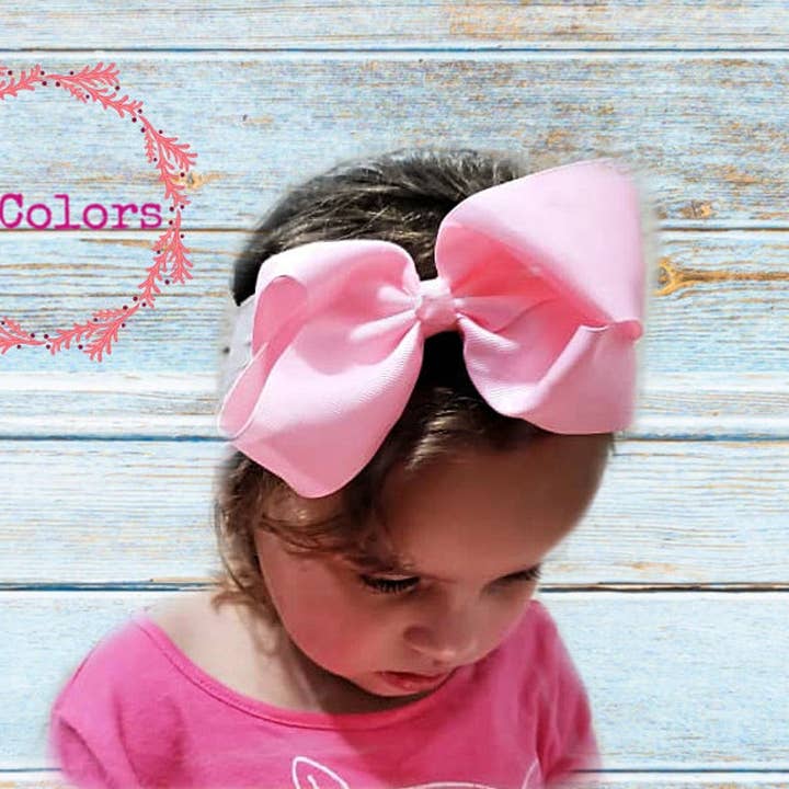 Bea – wholesale Pannband - Baby – Ribbon Bow Nylon huvud wrap, 5 ”Bow Pannband för baby flickor.3