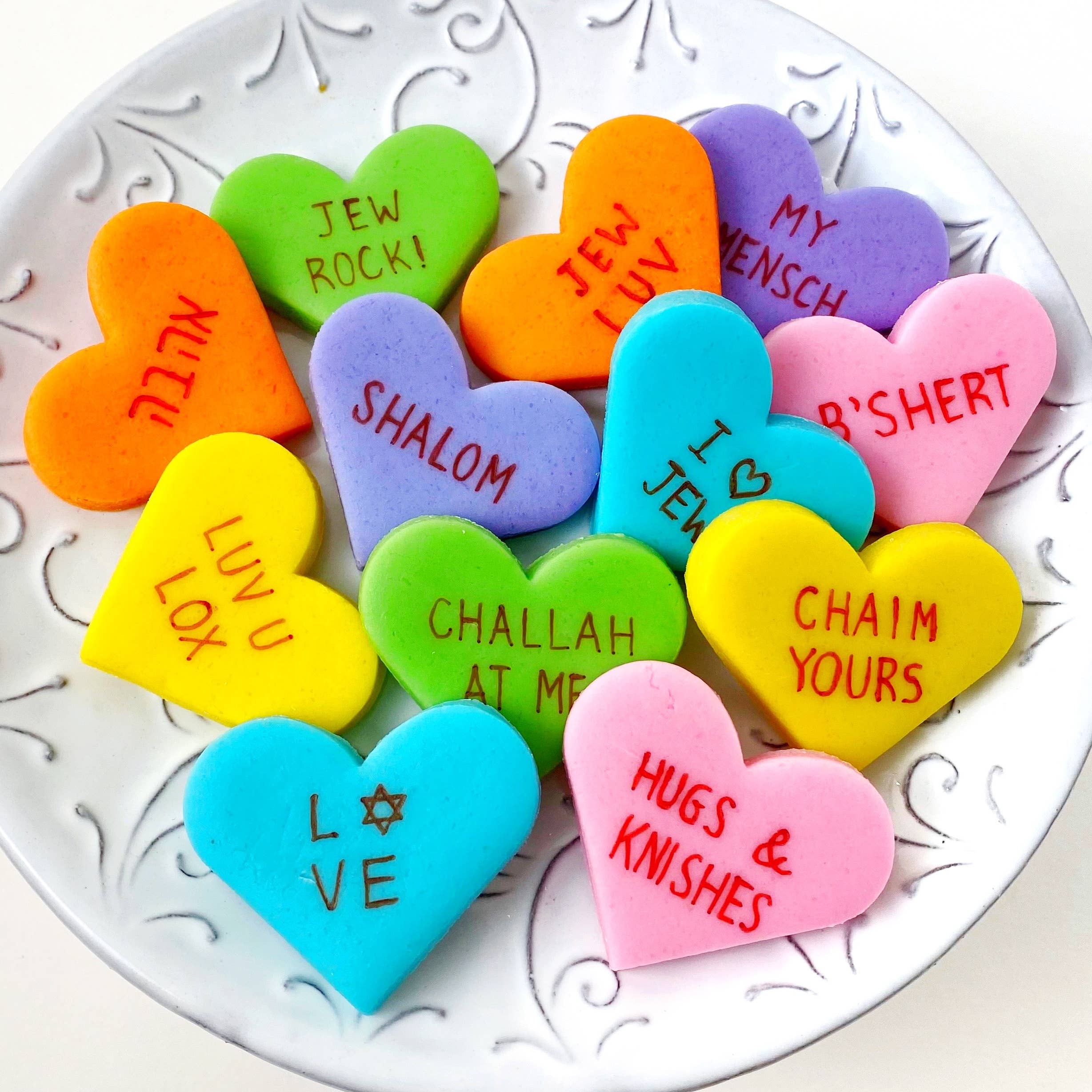 marzipops - Wholesale Hard Candy - Gourmet Marzipan Valentine's Candy Conversation Hearts6