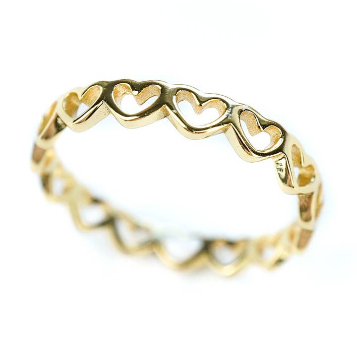 Sarang Ring mit vielen kleinen Herzen für den Großhandel von Arion Jewelry