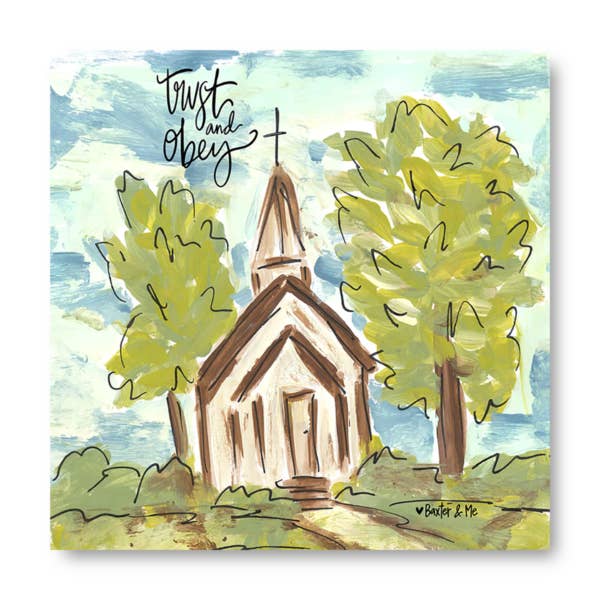 Trust & Obey - Wrapped Canvas for wholesale by Baxter & Me