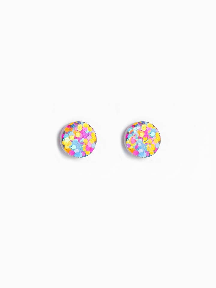 Confetti tiny 8mm stud earrings for wholesale by Ollicraft Jewelry