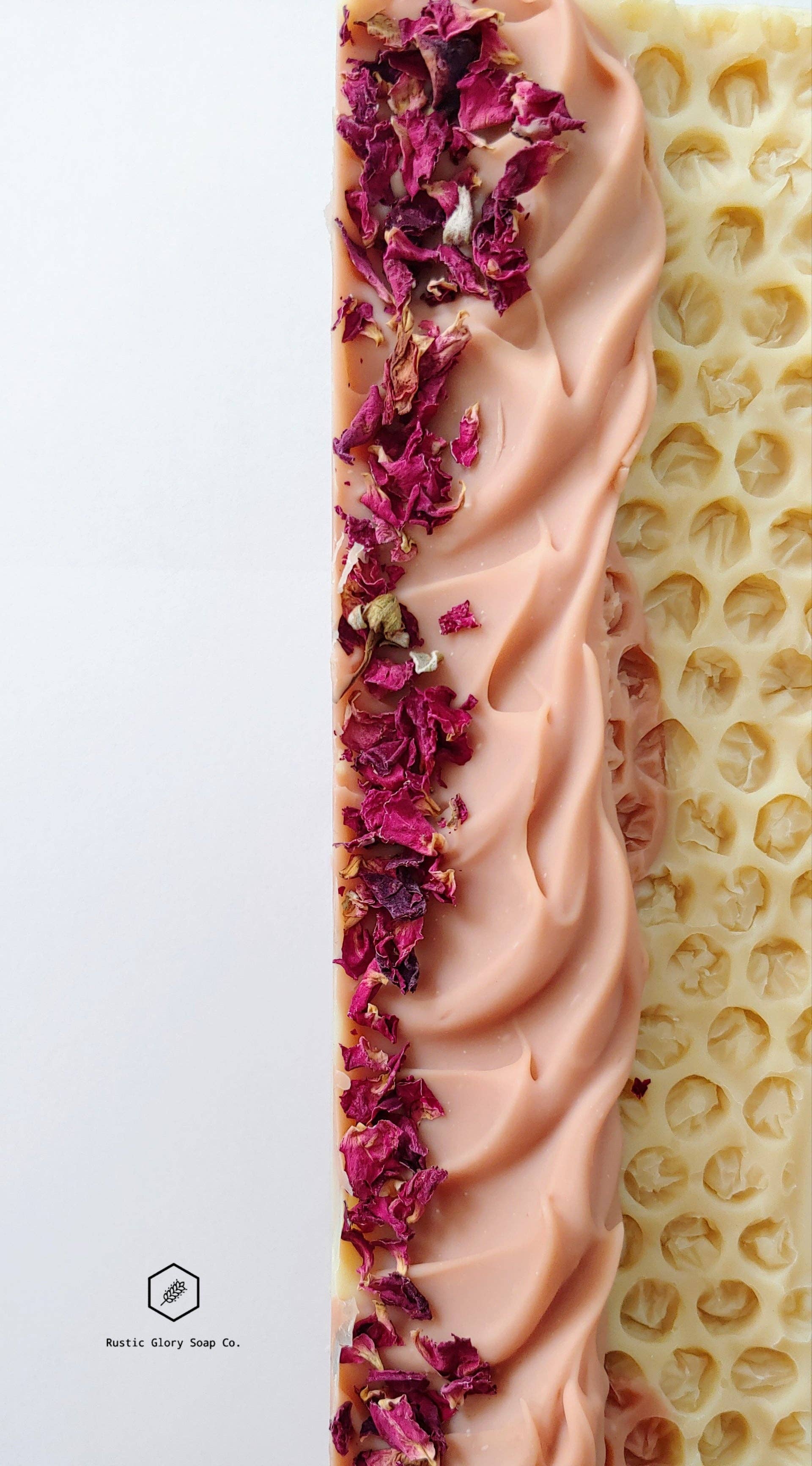 Rustic Glory Soap Company - Vendita all'ingrosso Saponette - Sapone Miele e Rosa1