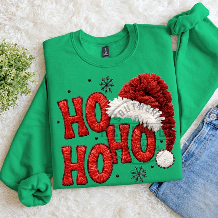 Ho Ho Ho – Falso Fio Gildan Crewneck por atacado de Southern Heritage Outfitters
