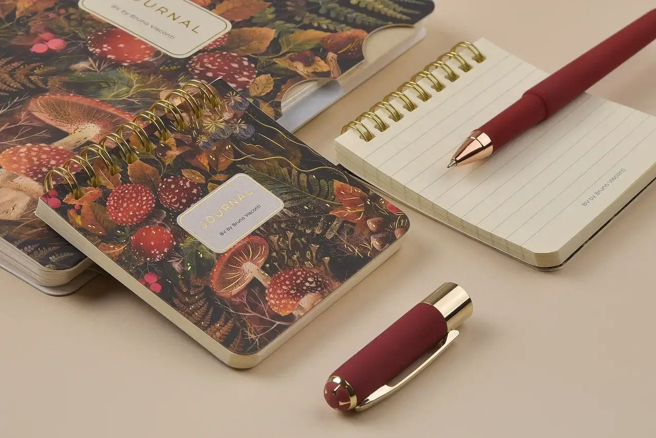 BV by Bruno Visconti - Wholesale Notepad - Pocket Art Journal  - Forest Mushrooms1