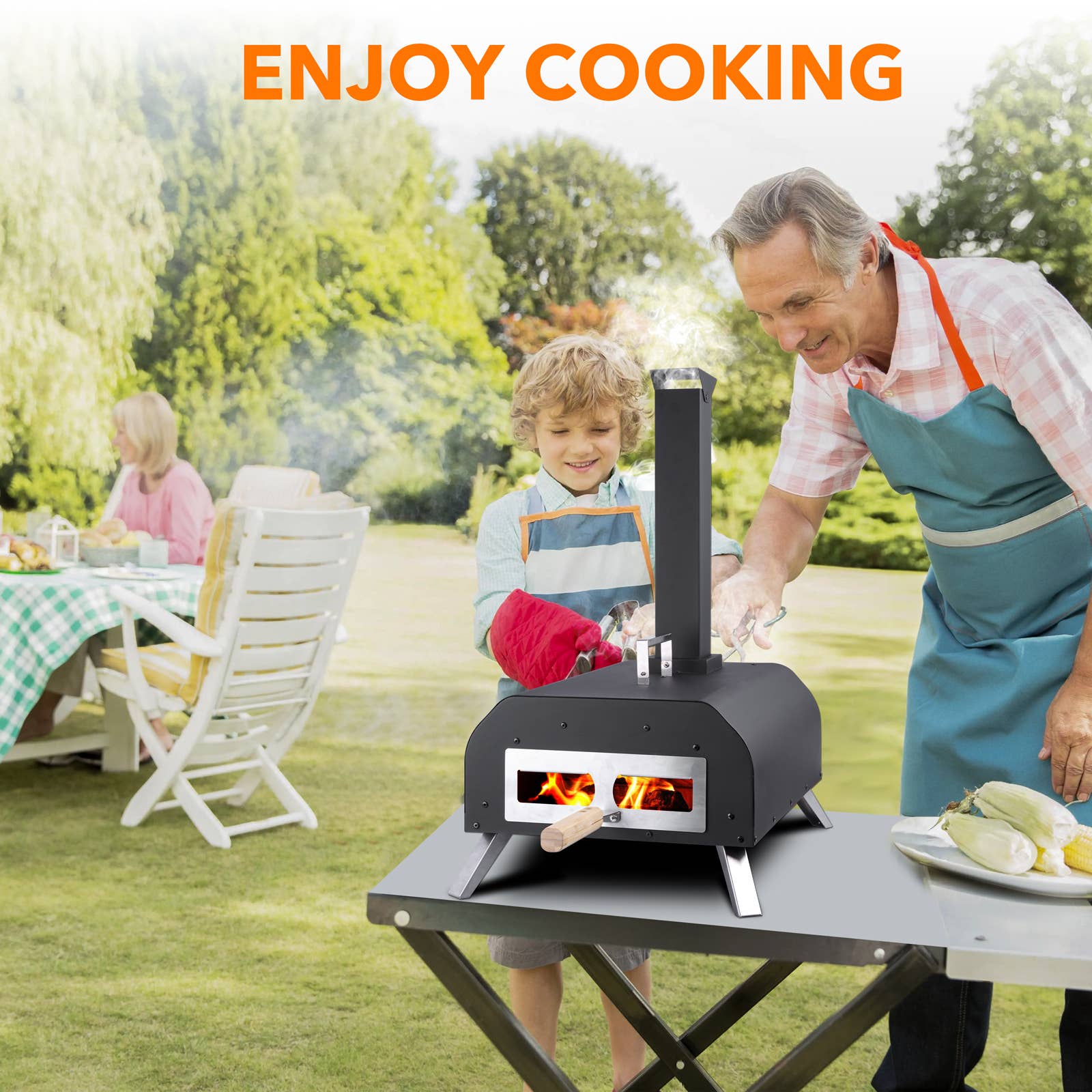 EP Design Lab - Wholesale Roaster - 13" Outdoor Wood-Fired Pizza Oven3