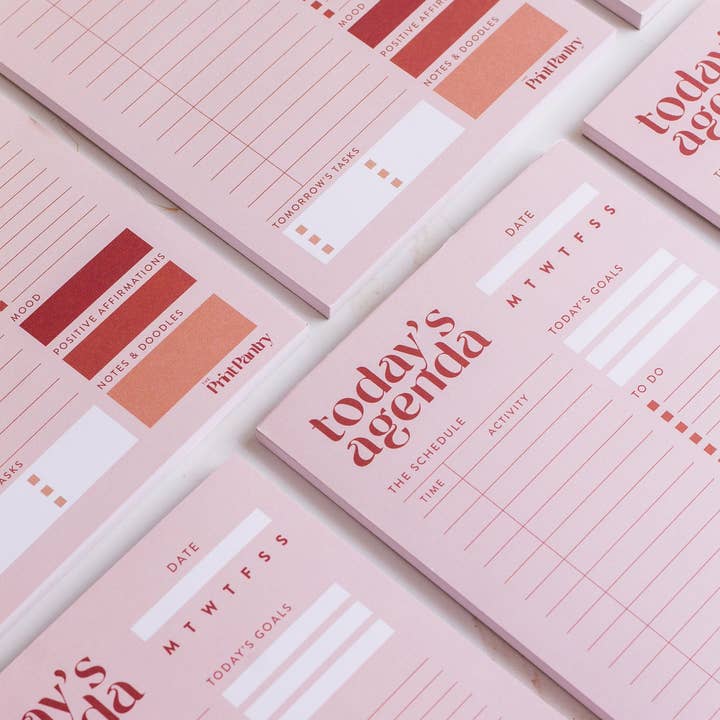 The Print Pantry - Wholesale Notepad - Daily Agenda Notepad1