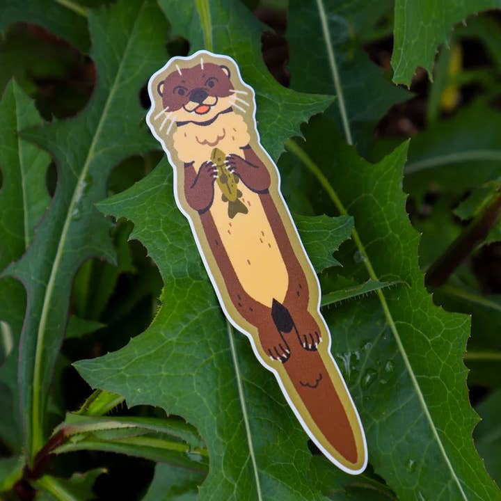 Camp Mustelid - Wholesale Sticker - Floating River Otter Sticker0