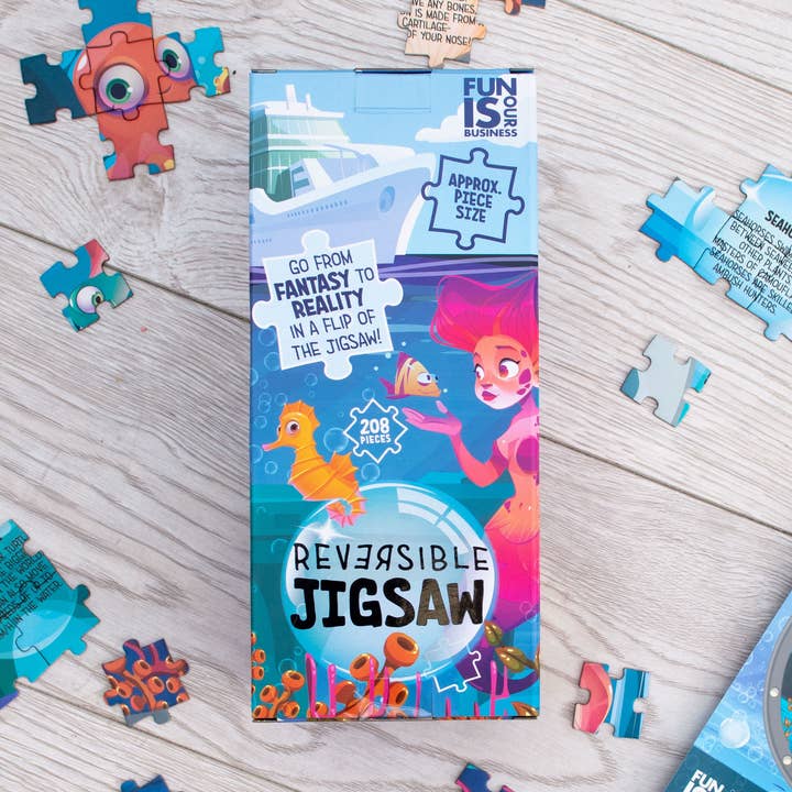 Ocean Creatures Reversible Puzzles - Gifts For Children for wholesale by Boxer Gifts
