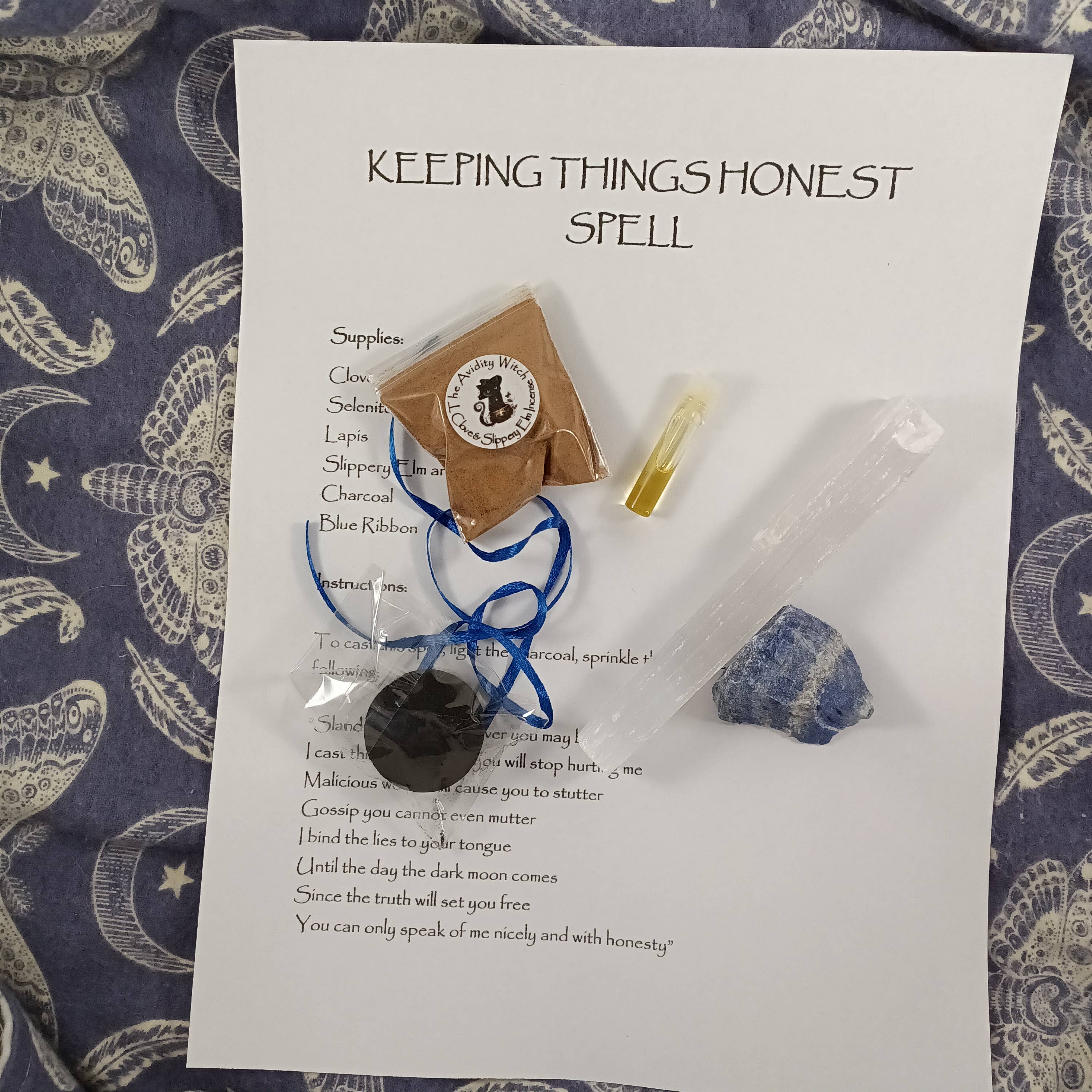 The Avidity Witch - Wholesale Meditation Supplies - Keeping Things Honest Spell Kit2