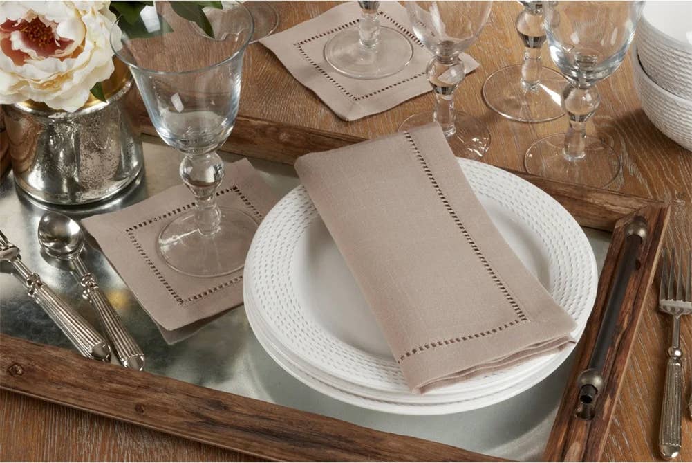 Fennco Styles - Wholesale Dinner & Cloth Napkin - Hemstitch Border 18-Inch Dinner Napkin4
