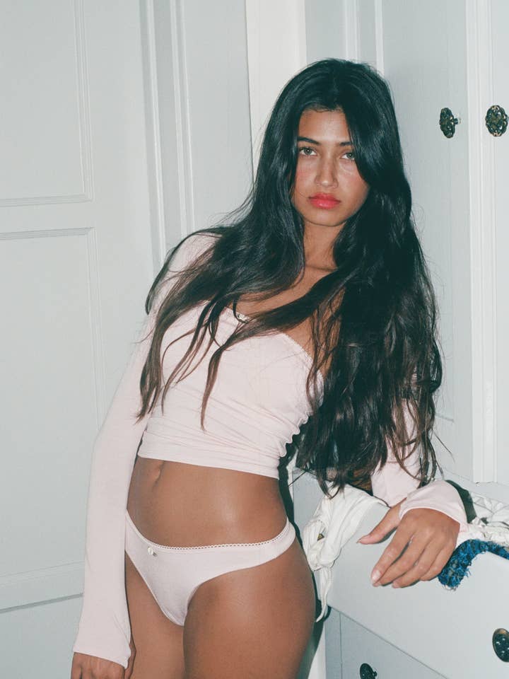 LOW RISE THONG IN PETAL for wholesale by Rat Boi