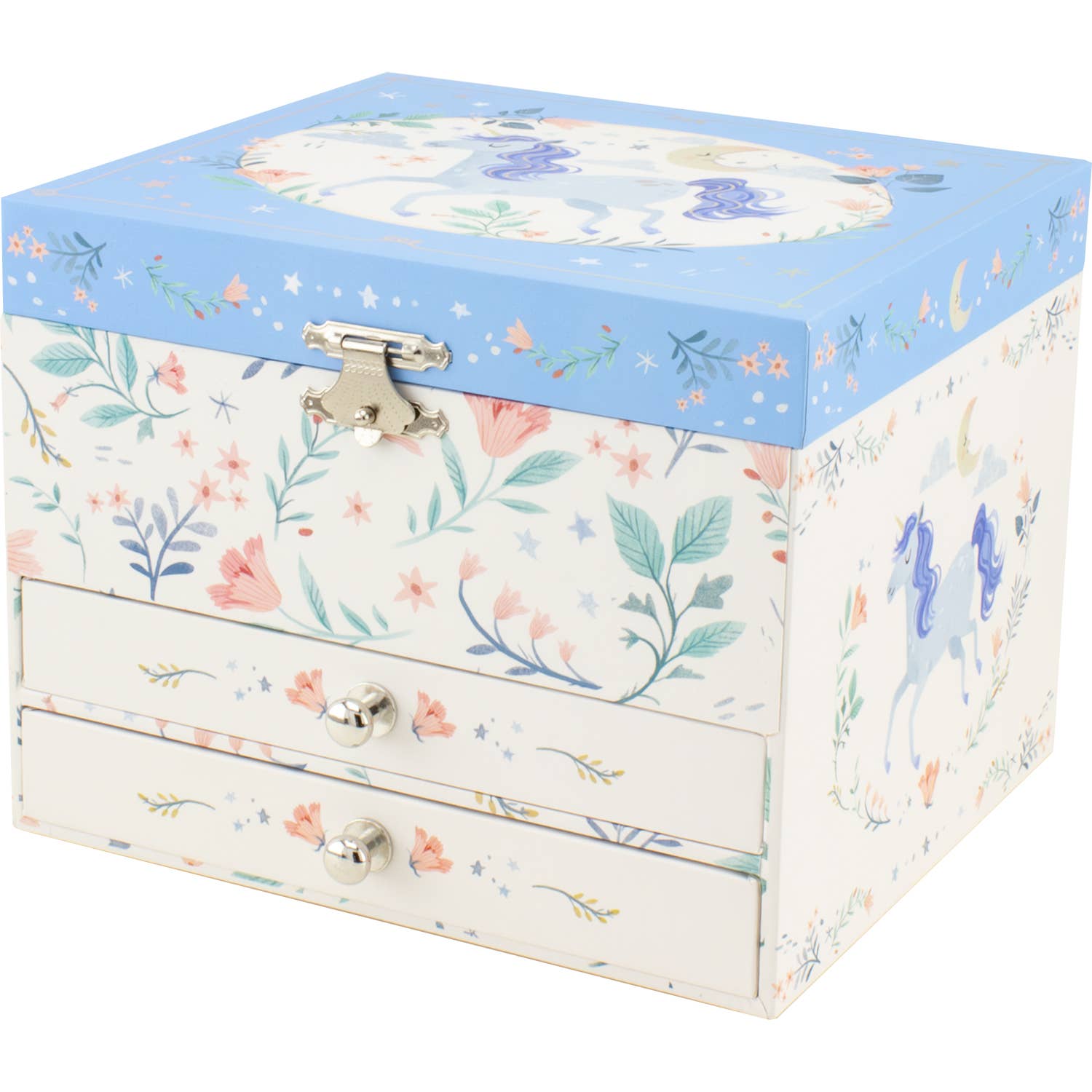Ulysse Couleurs d'Enfance – wholesale Jewelry box/organiser – Kids – UNICORN MUSICAL CHEST WITH 2 DRAWERS5