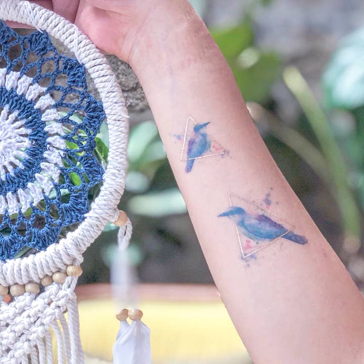 Blue Bird Temporary Tattoos Stickers for wholesale by PAPERSELF