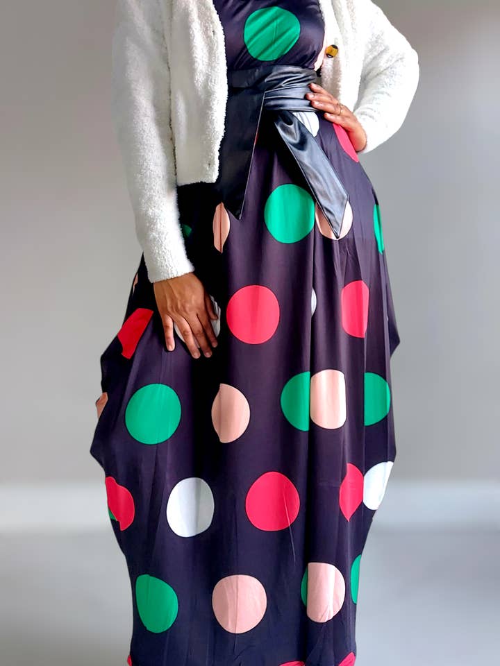 Bubble  Dress/Multi Color /Polkadot for wholesale by India Batik