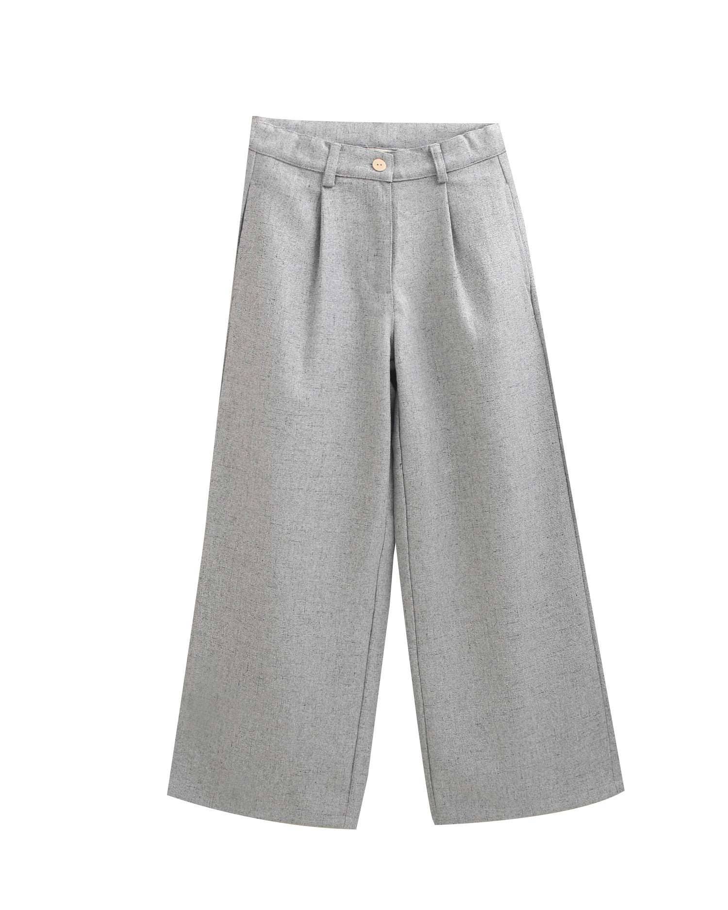 Grey Girl's suit trousers in heather gray for wholesale on Faire2