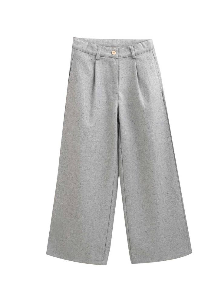 Grey Girl's suit trousers in heather gray for wholesale on Faire2