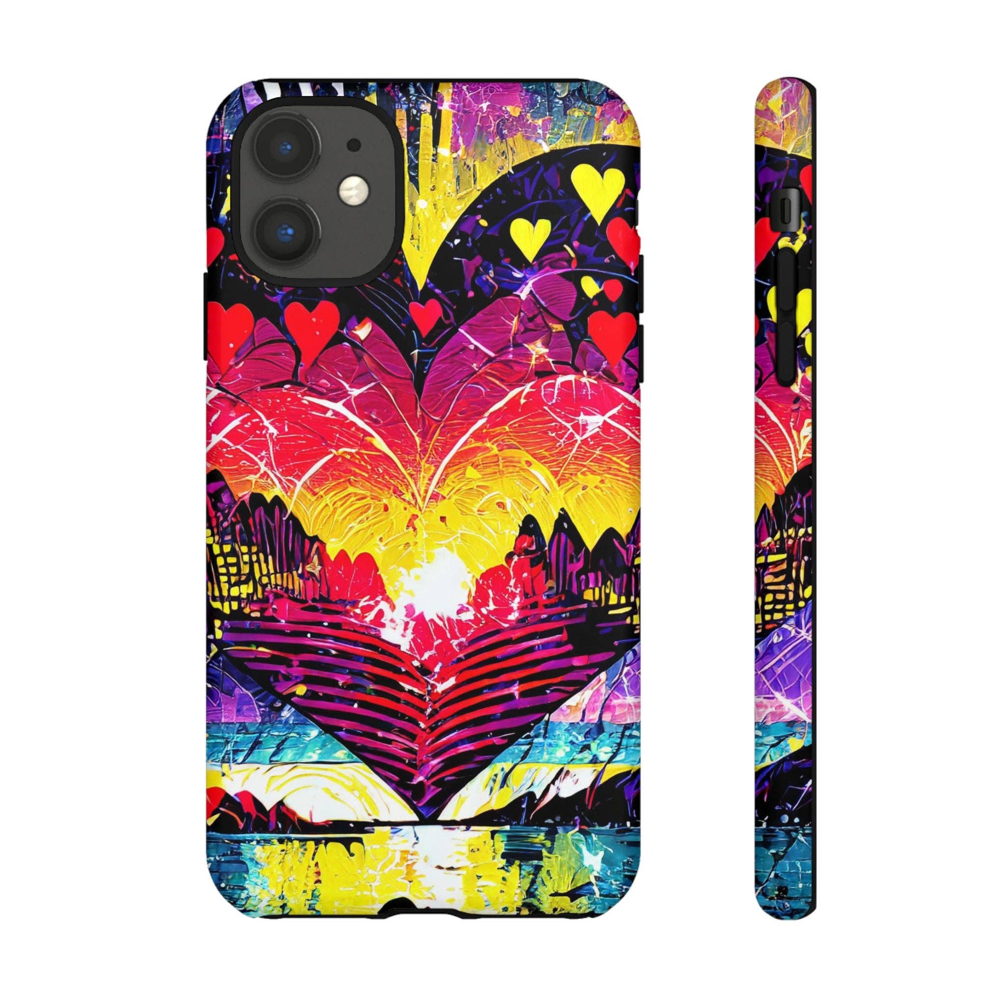 Studio 653 Clothing Co - Wholesale Phone Case - Women's - Vibrant Heart Sunset Tough Phone Case97