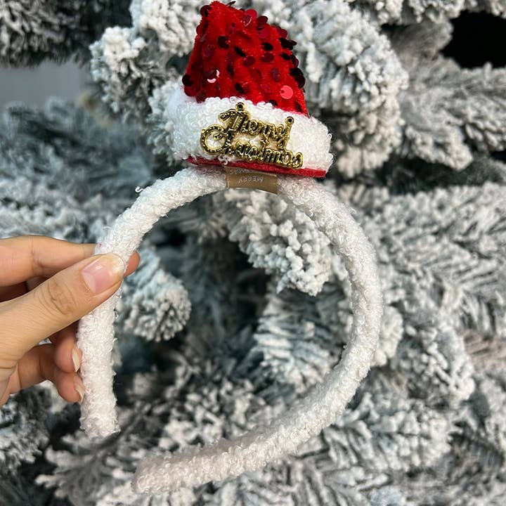 ACCITY - Wholesale Fashion Headband - Women's - Christmas Party Hat Feather Headband Decor_CWMM105855