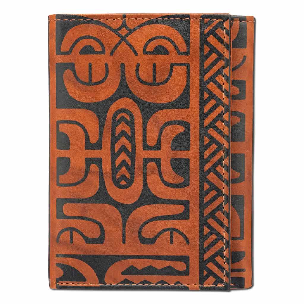NA KOA - Wholesale Wallet - Men's - SALE French Polynesian tattoo trifold wallet - Art: "Te Atua" by Sulu'ape Pili Mo'o6