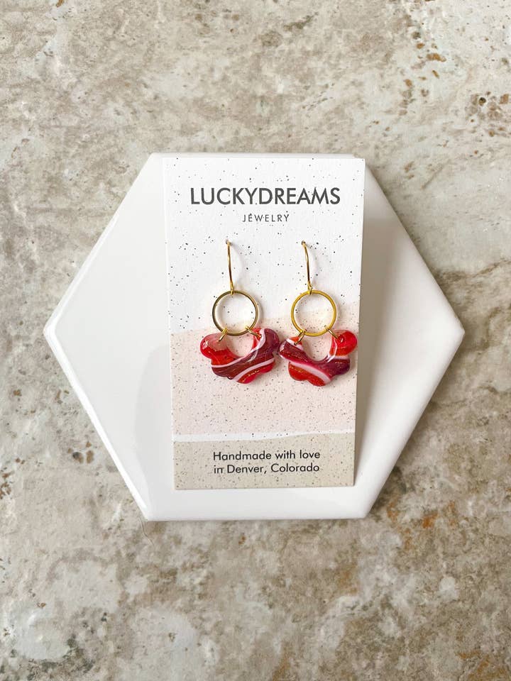 Boucles d'oreilles en argile, The Mini Natalia, hypoallergéniques, légères, fabriquées à la main, Statement Jewelry10 pour la vente par LuckyDreams