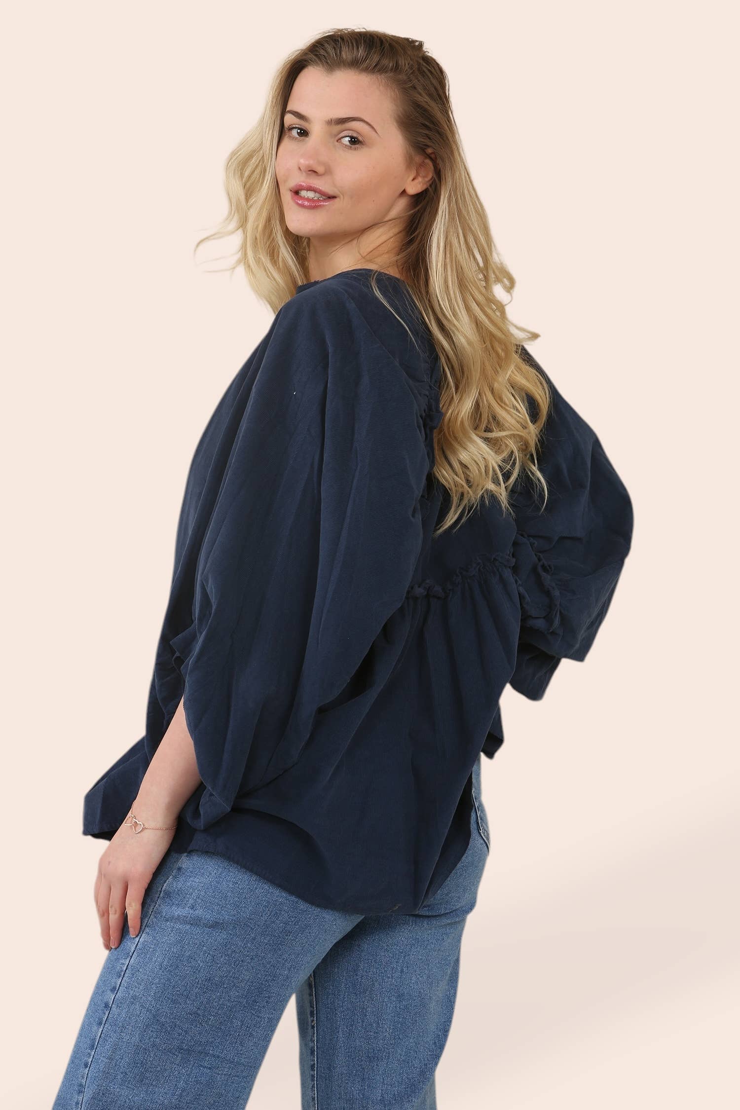 Kurt Muller - Vente Chemisier – femme - Blouse en Coton Côtelé à Boutons4