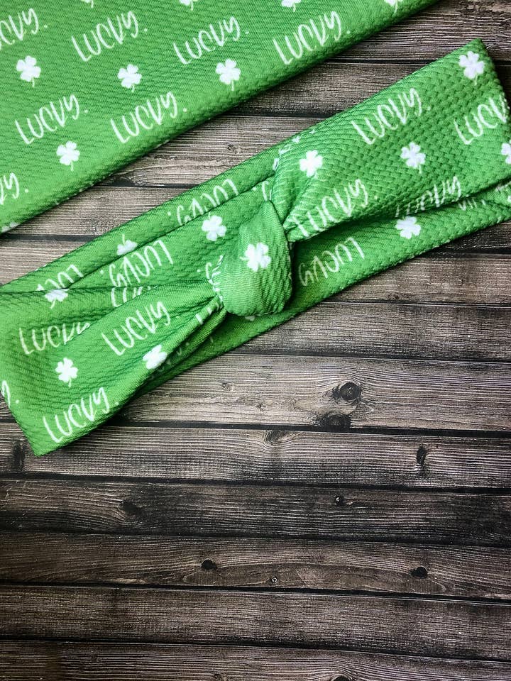 Geknoopte hoofdband van St. Patrick's Day voor wholesale door South Coast Sewn