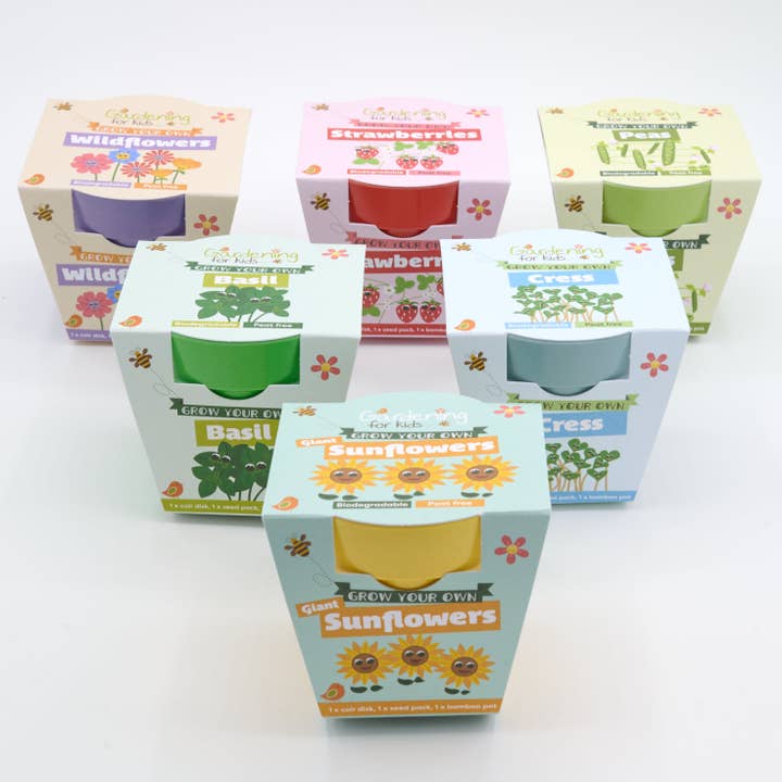 Children's Growing Kits Best Sellers Starter Set (Mixed Case) for wholesale by Gardening for Kids Ltd