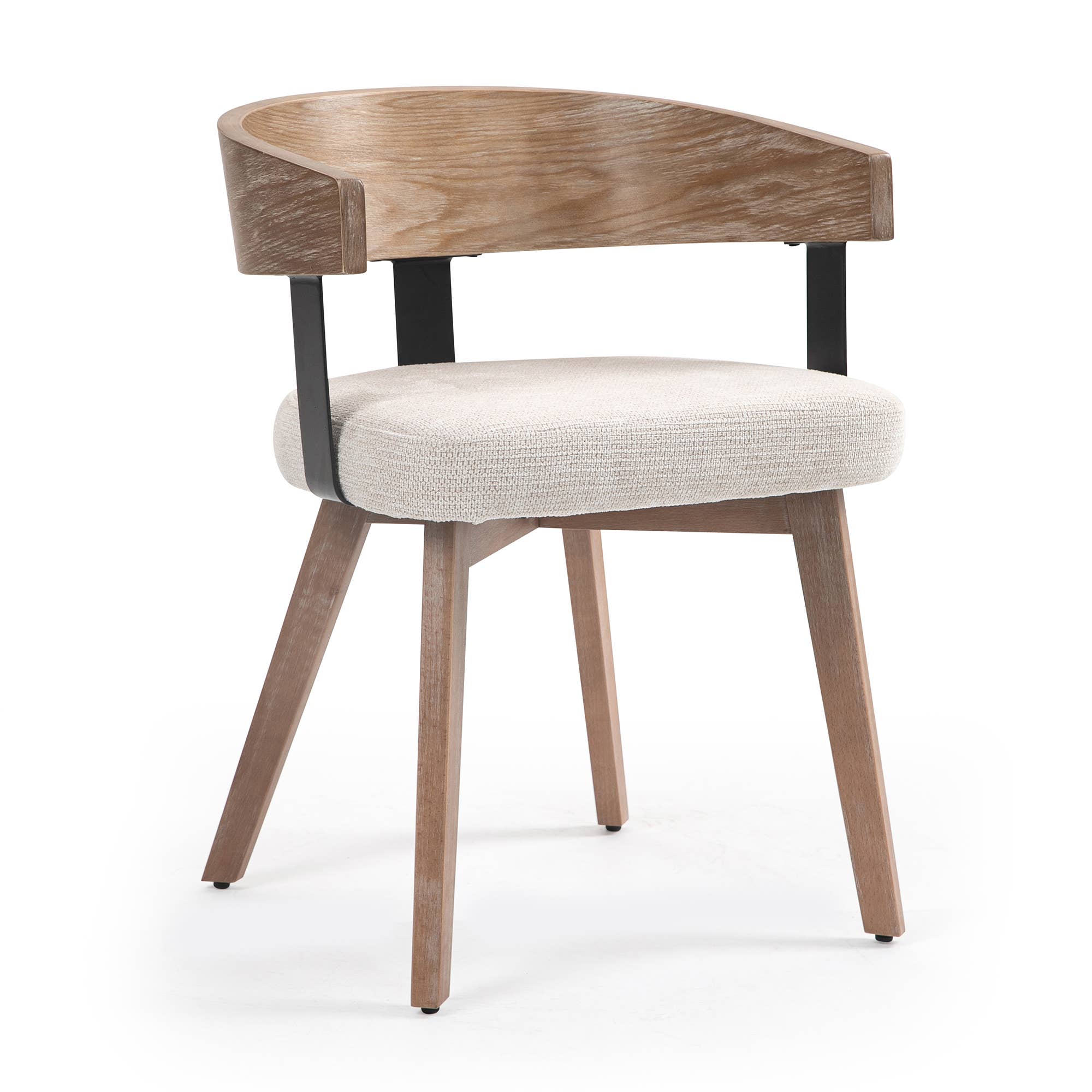 Glamour Home - Wholesale Chair - Beck Beige Linen Fabric Dining Chair Set with Wood Legs4