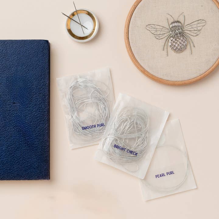 Hattie McGill Embroidery - Wholesale Embroidery/cross-stitch supplies - Goldwork Bee Embroidery Kit4