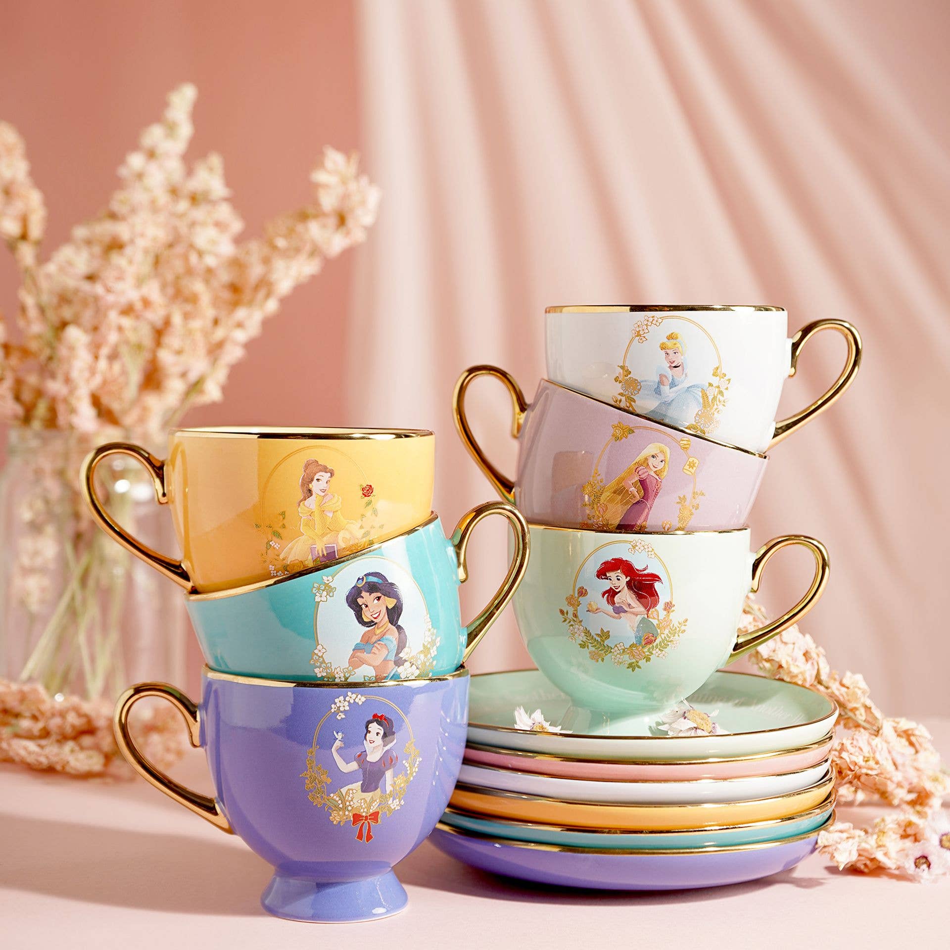 WIDDOP and Co. – Engroshandel Drikkeglas/kop – Disney Pastel Prinsesse Tekop & Underkop - Ariel4