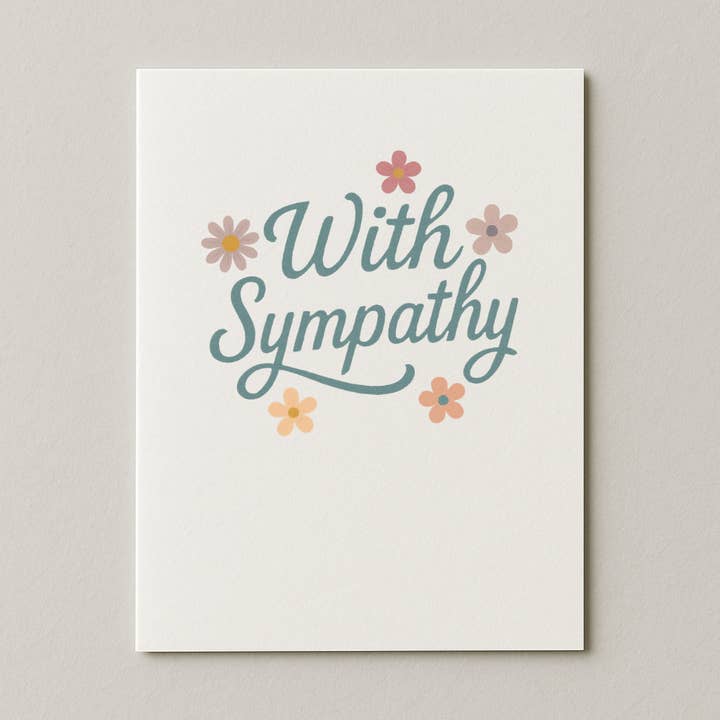 Spring Pastel Floral With Sympathy Card for wholesale by My Country Greetings