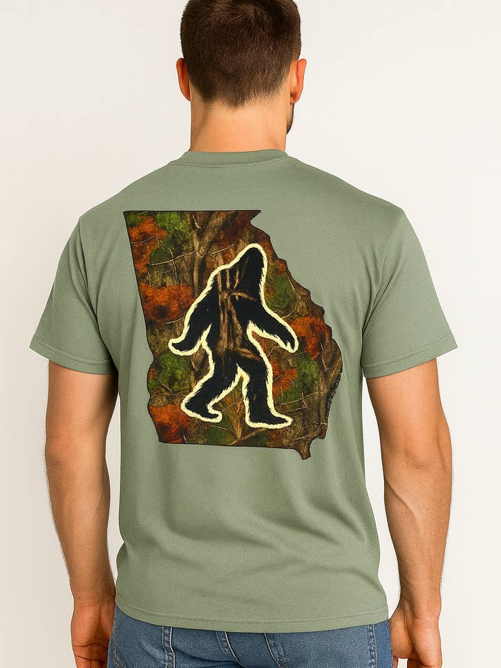 River Tide Apparel – Engroshandel Grafisk t-shirt - Unisex – Georgia Sasquatch T-shirt1