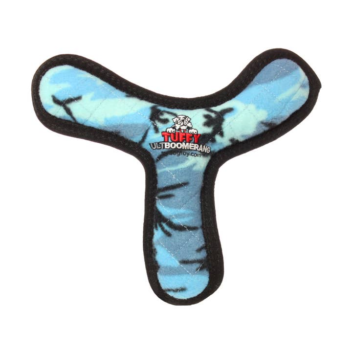 Tuffy Dog Toys - VIP Products - Wholesale Pet Squeaky Toy - Dog - Tuffy Ultimate Boomerang - Camo Blue, Squeaky Dog Toy0