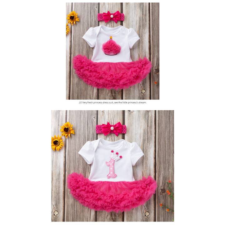 PatPat - Wholesale Dress – Baby - (Non PatPat Tags) Baby Girls Tutu Dress Bows Print Pink 7
