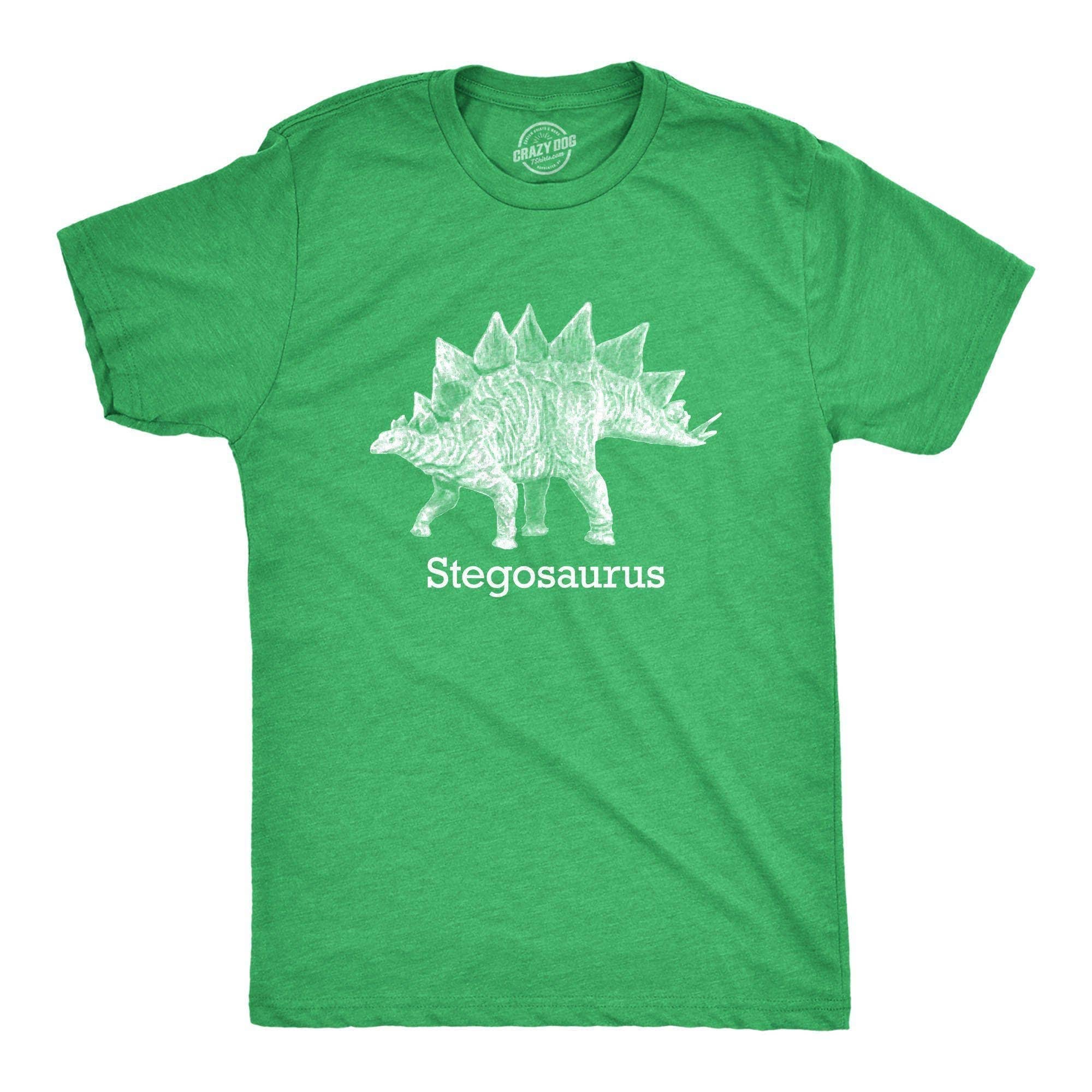 Heather Green Stegosaurus Men's Tshirt Dinosaur Graphic Tee Western T for wholesale on Faire1