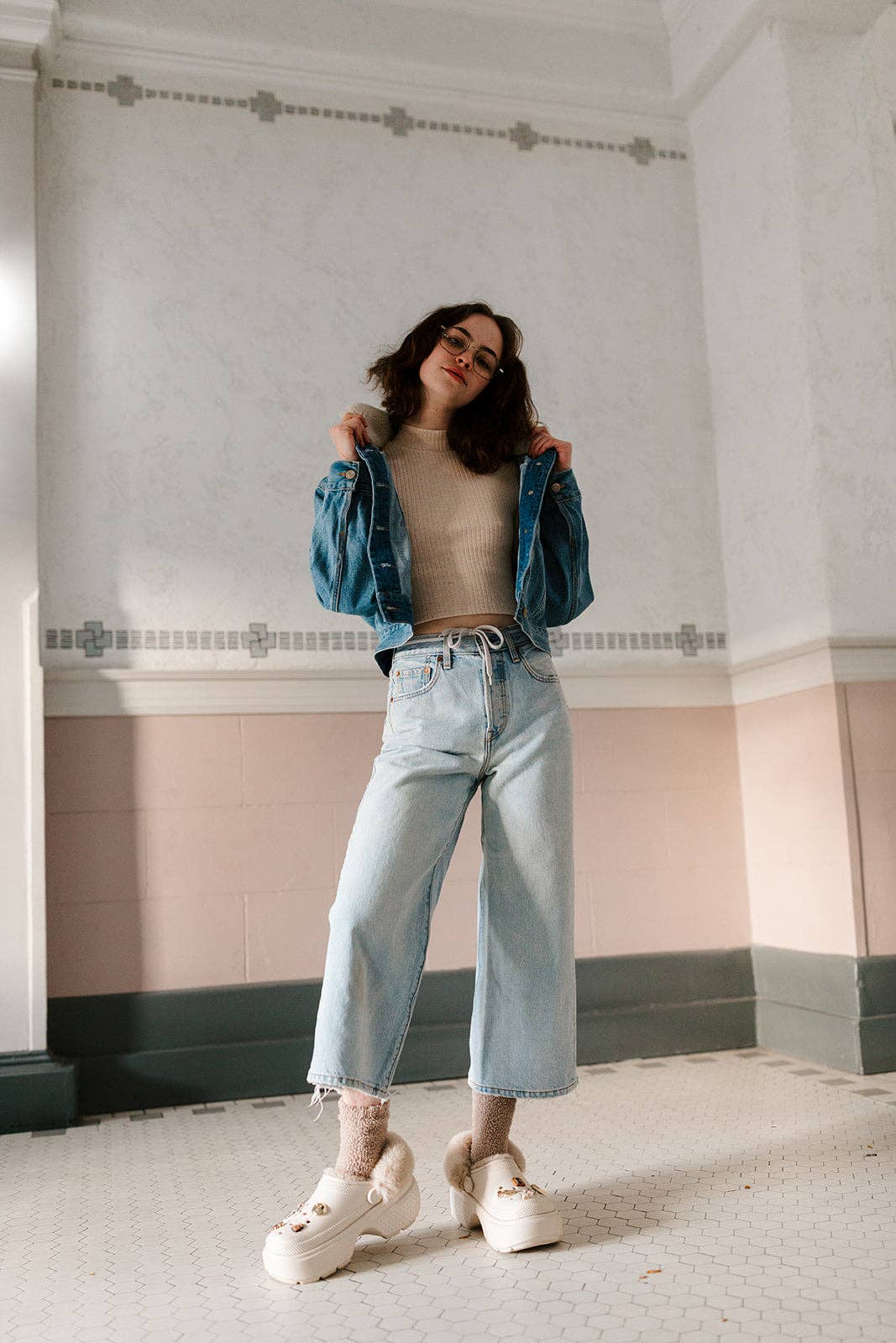 Create Good Company - Wholesale Denim Jacket - Women's - Patchwork Jacket-X Small1