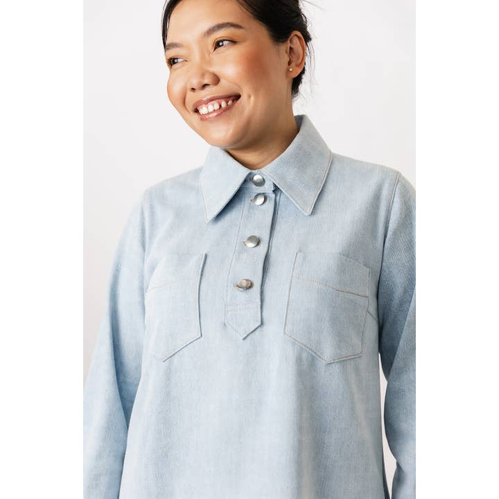 Named Clothing Finland Oy - Wholesale Craft Sewing Kit - Loviisa Denim Dress sewing pattern