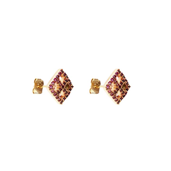 AMANDA STUD FUSCHIA for wholesale by PIPOL