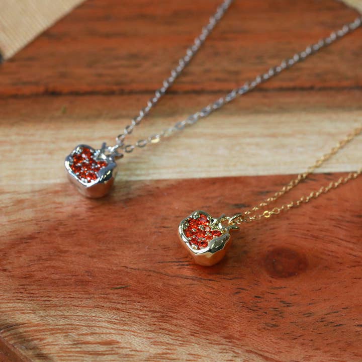 The Gilded Witch - Wholesale Pendant/Charm Necklace - Pomegranate Charm Necklace: 14kt Gold Fill or Strling Silver