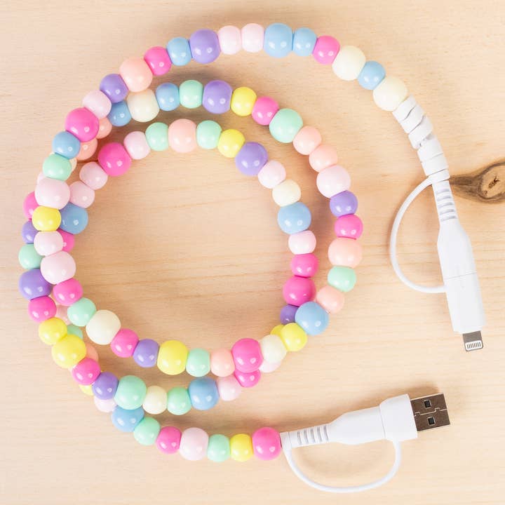 4-in-1 Beaded Charging Cable for wholesale by Your Fashion Wholesale