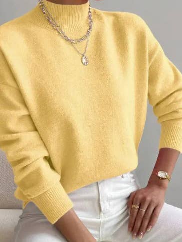 Masyal - Wholesale Knit Sweater - Women's - Autumn Winter Half Turtleneck Long Sleeve Sweater2