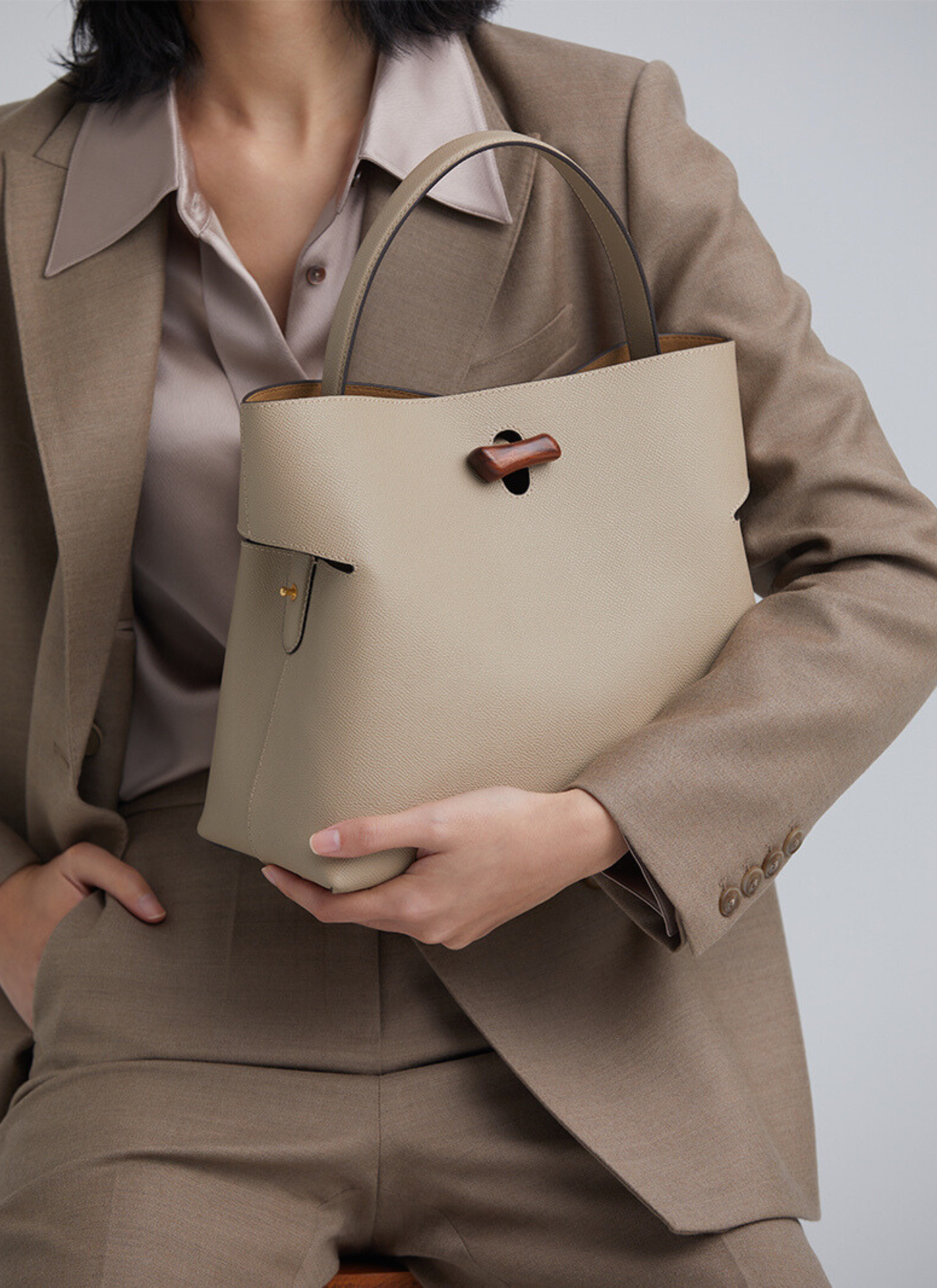 Gaia Tote Bag - Taupe for wholesale on Faire1