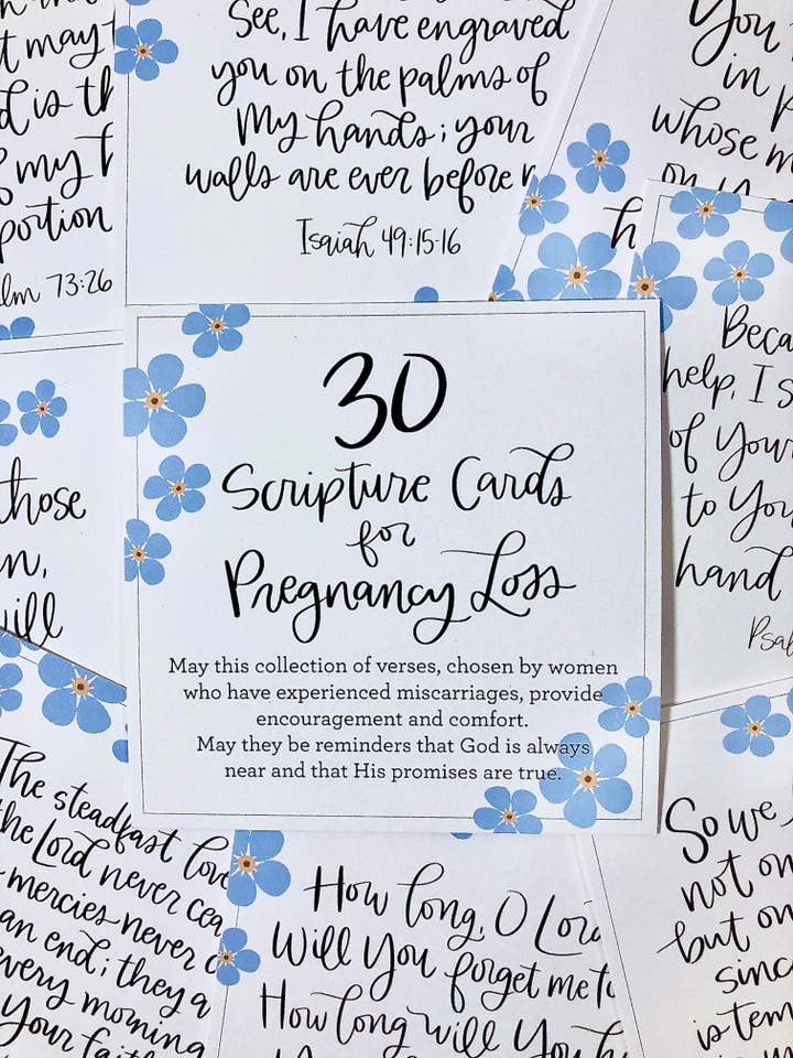 Pregnancy Loss Scripture Card Set for wholesale by Brooke Nicole Designs
